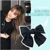 Celebridad de Internet en Vivo con el Mismo Estilo de Zhou Yangqing Clip de Resorte Grande de Satén con Lazo Pinza Superior Accesorios para el Cabello de Princesa Estilo Coreano