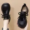 Mocasines Planos de Cuero Suave con Suela Gruesa 2025 Nuevo Otoño Versátiles Estilo Británico Planos para Aumentar Altura y Adelgazar Zapatos Exteriores de Cuero