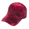 Gorra de béisbol de color sólido de terciopelo dorado con logo personalizado pequeño para mujer, gorra de moda ins, sombrero para el sol al por mayor