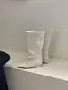 Botas sexy apiladas de moda francesa elegantes con tacón alto grueso y punta cuadrada, nuevas para otoño-invierno 2026, fruncidas