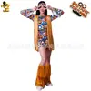 Chica Grande Mar de Flores estilo hippie cosplay actuación en escenario mascarada carnaval distribución al por mayor
