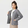 Al por mayor Ropa de casa casual cómoda de algodón tejido de color para mujer, transpirable, cálida, para aire acondicionado, top de manga larga 76105