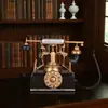 Adornos de Teléfono Retro Antiguo Modelo de Disco de Marcación Fijo Teléfono Fijo República de China Objetos Viejos Nostálgicos Atrezo de Película