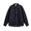 Jaqueta Jeans Lavada Estilo Retrô Americano Magic Bear com Design Falso de Duas Peças e Camisa Casaco Workwear Desconstruída