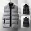 Colete masculino, novo outono e inverno estilo coreano casual acolchoado de algodão jaqueta espessa, colete masculino, colete de tamanho grande para jovens atacado
