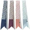 Bufanda Nueva de Seda Twill para Mujer Doble Cara Diadema Bufanda Delgada Flotante Decoración para Bolso Corbata Bufanda de Gama Alta Venta al por Mayor