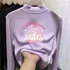 Top Básico de Manga Larga Casual De Rong para Niños Colección Otoño/Invierno 2026 Nuevo Top de Otoño para Niñas con Cuello Semi-Alto