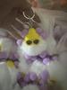 Pingente Chaveiro Elfo Bola de Carvão de Pelo de Coelho Sintético, Charme de Bolsa de Pelúcia Fofo Tendência