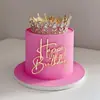Nueva Decoración de Pastel Feliz Cumpleaños Estilo Ins Transfronterizo Inserciones Acrílicas Decoraciones Laterales para Pastel Suministros para Fiestas
