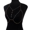 Cadena de Seducción Ropa Interior Sexy Noche Dorada * Cadena Corporal Colgante de Diamante Flash Borla Collar Puramente Sexy