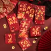 Bolsa Envelope Vermelho Boa Sorte 2026 Novo Desenho Animado Infantil Pacote Vermelho de Ano Novo Festival da Primavera Carteira de Dinheiro da Sorte Atacado