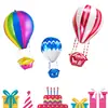 Estilo novo transfronteiriço espaço aberto flutuante empurrar filme de alumínio 4D balão de ar quente casamento festa de aniversário decoração layout modelagem espaço unicórnio único