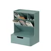 Soporte para Bolígrafo Inclinado en Escritorio Simple Caja de Almacenamiento con Cajón de Gran Capacidad Oficina Estudiante Multifuncional