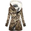 Estilo Europeo y Americano 2024 Nuevo Abrigo Trench para Mujer Invierno Engrosado Transfronterizo Más Vendido Estampado Digital 3D Abrigo con Capucha al por Mayor