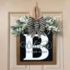 Decoración Personalizada para Puerta Principal Transfronteriza de 26 Letras, Cartel para Puerta, Arreglo de Accesorios, Artesanías de Madera, Adornos Colgantes