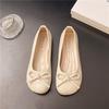Zapatos de ballet con cabeza redonda y lazo francés, zapatos de hada, zapatos planos y suaves de noche con falda, zapatos de boca baja, venta al por mayor