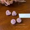 Pendientes Rosas de Caramelo Amor Diseño Único de Nicho para Mujer Pendientes con Sentido Avanzado Pendientes Coreanos Simples Versátiles Venta al por Mayor