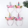 Diademas Nuevas de Cabeza de Unicornio Transfronterizas en Stock, Accesorios para el Cabello para Fiestas Navideñas Infantiles, Accesorios para el Cabello Lindos de Dibujos Animados de Nicho
