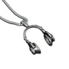 Colar de Liga de Metal com Fone de Ouvido para Música Comércio Exterior Transfronteiriço Temu Aliexpress Amazon Modelo Mais Vendido Venda Direta da Fábrica Colar