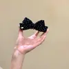 Grampo de Banana com Laço de Bolinhas Dourado Estilo Coreano para Penteados, Grampo de Cabelo Versátil e Elegante para Mulheres, Modelo Novo