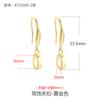 Ganchos para Pendientes de Plata de Ley 925 Accesorios Pendientes de Jade Pendientes Ganchos Vacíos DIY Pendientes con Hebilla de Seguridad Color Oro Rosa Soporte Vacío para Mujer