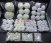 Pompón de poliéster blanco en bolsa, bola de peluche, accesorio para ropa de jardín de infantes, material para manualidades, 5-75 mm