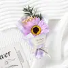 Regalo de Navidad Ramo de Flores Girasol Girasol Flores de Jabón Mini Para Amigos Flores Artificiales Ganar el Primer Lugar