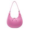 Nuevo estilo japonés nicho piel de vaca bolso media luna semicírculo bolso luna bolso de hombro portátil para mujer bandolera bolso dumpling bolso de axila