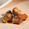 Colgante de Rueda de Oración Tallada de Sándalo Accesorios para Manualidades Pequeñas Artesanías de Madera Partes de Colgante para Pulsera de Cuentas de Oración Budistas