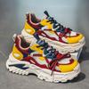 Sapatos Masculinos, Tênis Casuais Esportivos Respiráveis de Verão, Tênis de Corrida Estilo Retrô de Cano Baixo com Cadarço, Sapatos com Cor Contrastante para Aumentar a Altura para Estudantes, Dropshipping