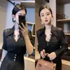 Malla Protectora Solar de Primavera y Verano 2026 Nuevo Elegante Adelgazante Versátil Diseño Rejuvenecedor Top de Gasa Negro de Manga Larga