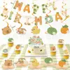 Banner de banderines con letras de cumpleaños estilo fresco de verano más vendido de Amazon, decoraciones de topper para pastel de capibara y pato