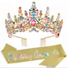 Amazon Aleación Corona de Fénix Tiara Niña Diamante Fiesta de Cumpleaños Novia Set Xiuhe Pasador Venta al por Mayor