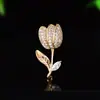 Broche de Tulipan de Lujo Ligero Estilo Japonés, Broche Lindo y Delicado Estilo Chanel, Pin Anti-Exposición para Vestidos, Accesorio Versátil para Cuellos de Vestido
