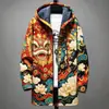 Chaqueta de algodón con capucha de manga larga, nueva para 2026, estilo europeo y americano, estampado digital 3D, ropa exterior casual de manga larga con capucha para hombre