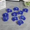 Cabezas de Flor de Orquídea Mariposa Simuladas Tipo Película para Decoración del Hogar, Paredes de Flores para Bodas, Flores Artificiales, Ramos de Boda, Silicona