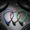 Cerradura de Cable de Acero para Bicicleta al por Mayor Cerradura de Cable de Acero Llave Plana Cerradura Antirrobo Cerradura Antirrobo con Cabeza de Color para Bicicleta de Montaña