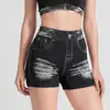 Pantalones Cortos de Yoga Sin Costuras de Mezclilla Transfronterizos Cintura Alta Cadera de Durazno Pantalones de Fitness para Mujer Verano Delgados de Secado Rápido Pantalones Cortos Deportivos para Mujer