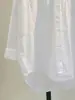 Camisa Blanca de Manga Larga Estilo Perezoso con Múltiples Bolsillos para Mujer, Transfronteriza Europea y Americana, Estilo Amazon