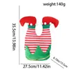 Sombrero de pierna de pantalón de Navidad nuevo transfronterizo a rayas elfo payaso anciano cinturón alambre de fiesta sombrero decorativo venta al por mayor