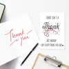 Conjunto de Cartão de Agradecimento e Envelope Branco Simples com Texto, Estilo Novo Transfronteiriço, Cartão de Agradecimento Geral