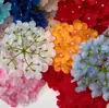 Hortensia artificial grande 27 tallos flor de tela de seda flor de boda pared de flores guía de camino arreglo floral material de decoración de flores manual DIY seda artificial