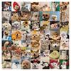 52 pegatinas de gato y perro linda niña corazón funda de teléfono libro de mano Vaso de agua iPad decorativo impermeable pegatinas DIY