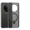 Funda protectora translúcida mate con sensación de piel para Huawei mate60 para 70Pro soporte giratorio funda magnética para teléfono