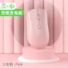 Ratón inalámbrico transfronterizo al por mayor del fabricante, ratón recargable silencioso, ratón Bluetooth para juegos, ratón de doble modo macaron