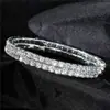 Conjunto popular de noiva europeu e americano todo em diamante, pulseira e brincos requintados cravejados de diamantes em formato de coração, colar simples de festa de luxo leve