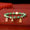 Pulsera de esmalte cloisonné de Beijing pulsera de la serie de flores estilo étnico para hombre y mujer regalo de Año Nuevo cuentas de Buda