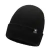 Gorro de Tricô Outono e Inverno Novo Estilo Masculino Lã Quente com Forro de Fleece R Frio de Inverno à Prova de Pulôver Gorro para Jovens Transfronteiriço