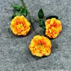 Flor Artificial de Peônia Yuegui para Casamento, Salão de Casamento, Hotel, Adereços de Decoração para Casa, Flor Artificial de Peônia com 3 Cabeças