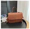 Bolso Cuadrado Pequeño Portátil Cruzado Simple Casual Estilo Francés Retro Moda Combinación de Colores 2024 Nueva Llegada Romboidal Simple para Mujer